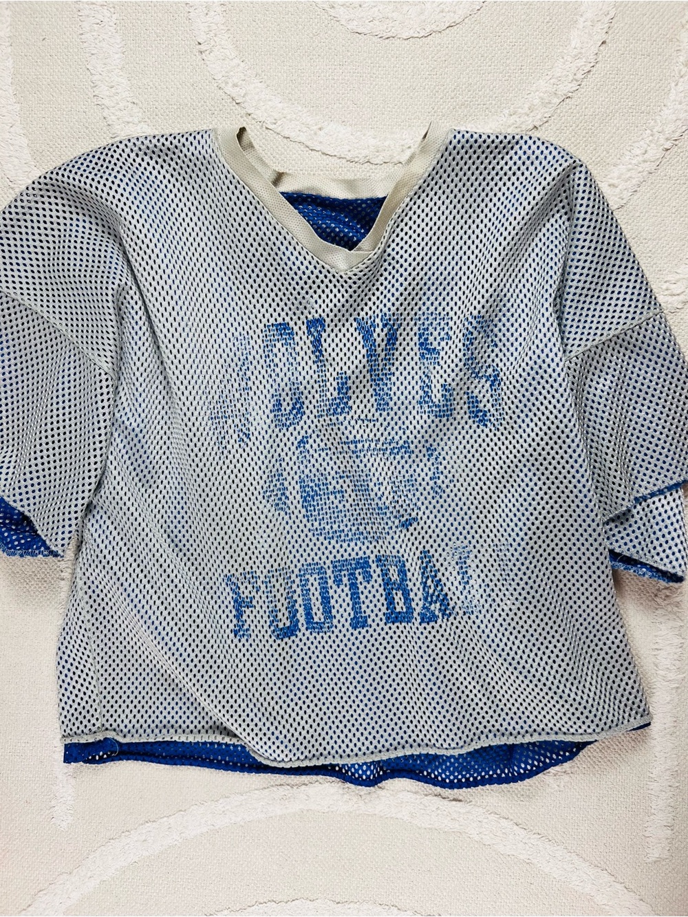 Vintage Football Practice Jersey High School Wolves Reversible– Blue/White – L - Picture 6 of 10